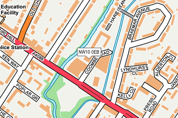 NW10 0EB map - OS OpenMap – Local (Ordnance Survey)