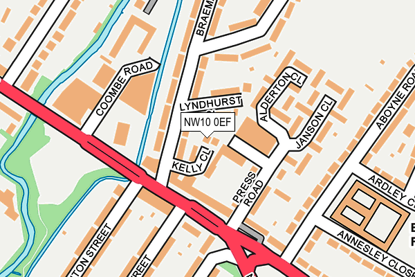 NW10 0EF map - OS OpenMap – Local (Ordnance Survey)