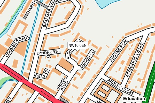 NW10 0EN map - OS OpenMap – Local (Ordnance Survey)