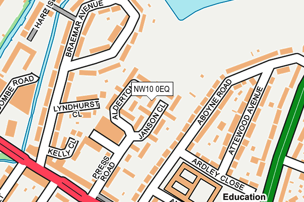 NW10 0EQ map - OS OpenMap – Local (Ordnance Survey)
