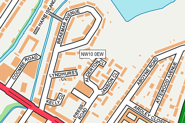 NW10 0EW map - OS OpenMap – Local (Ordnance Survey)
