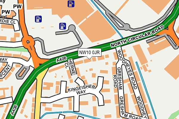 NW10 0JR map - OS OpenMap – Local (Ordnance Survey)