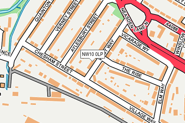 NW10 0LP map - OS OpenMap – Local (Ordnance Survey)