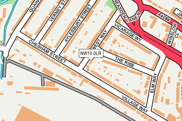 NW10 0LR map - OS OpenMap – Local (Ordnance Survey)