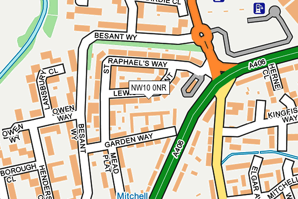 NW10 0NR map - OS OpenMap – Local (Ordnance Survey)