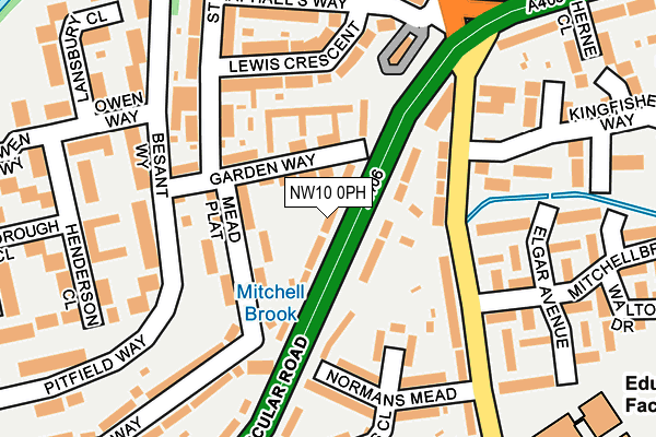 NW10 0PH map - OS OpenMap – Local (Ordnance Survey)