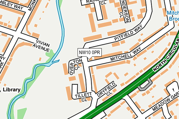 NW10 0PR map - OS OpenMap – Local (Ordnance Survey)
