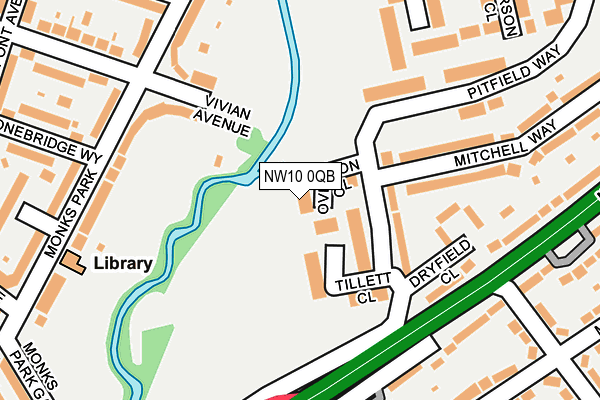 NW10 0QB map - OS OpenMap – Local (Ordnance Survey)