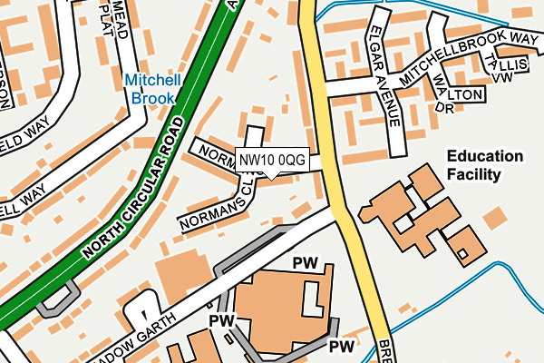 NW10 0QG map - OS OpenMap – Local (Ordnance Survey)