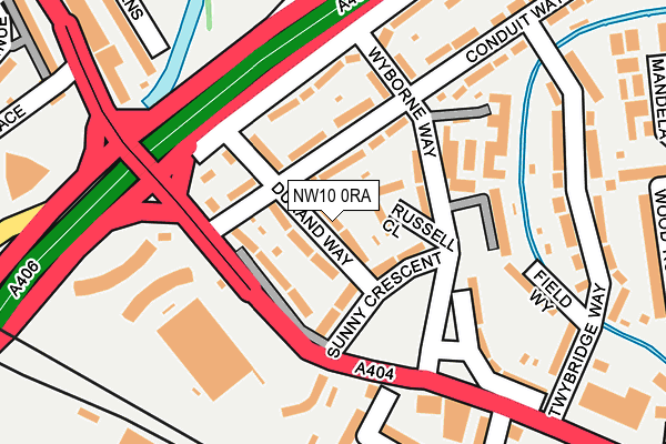 NW10 0RA map - OS OpenMap – Local (Ordnance Survey)
