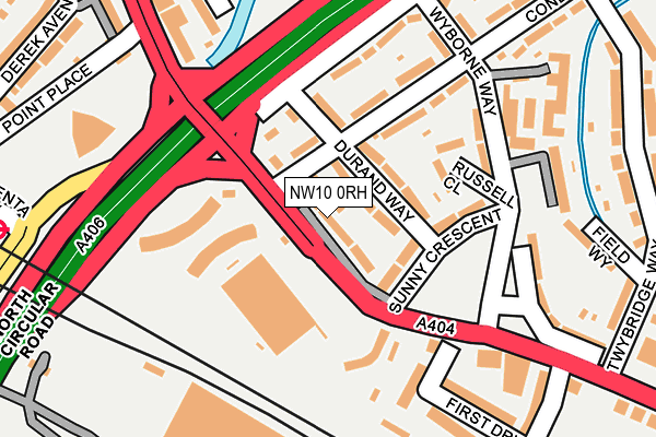 NW10 0RH map - OS OpenMap – Local (Ordnance Survey)