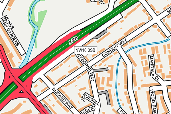 NW10 0SB map - OS OpenMap – Local (Ordnance Survey)