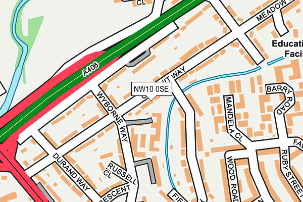 NW10 0SE map - OS OpenMap – Local (Ordnance Survey)
