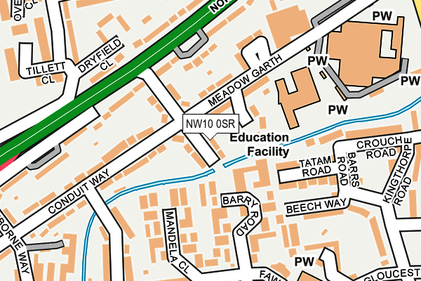 NW10 0SR map - OS OpenMap – Local (Ordnance Survey)