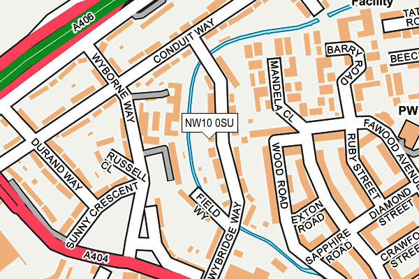 NW10 0SU map - OS OpenMap – Local (Ordnance Survey)