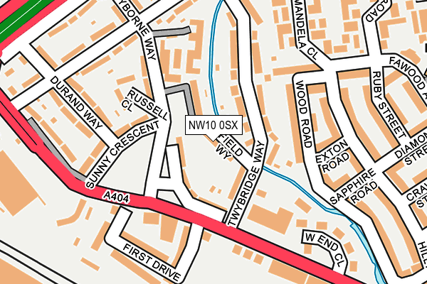 NW10 0SX map - OS OpenMap – Local (Ordnance Survey)
