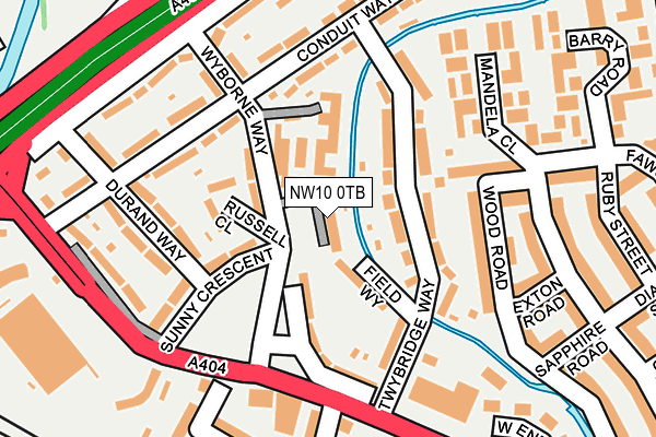 NW10 0TB map - OS OpenMap – Local (Ordnance Survey)