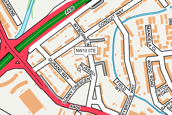 NW10 0TE map - OS OpenMap – Local (Ordnance Survey)