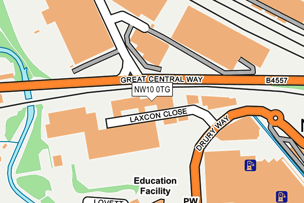 NW10 0TG map - OS OpenMap – Local (Ordnance Survey)