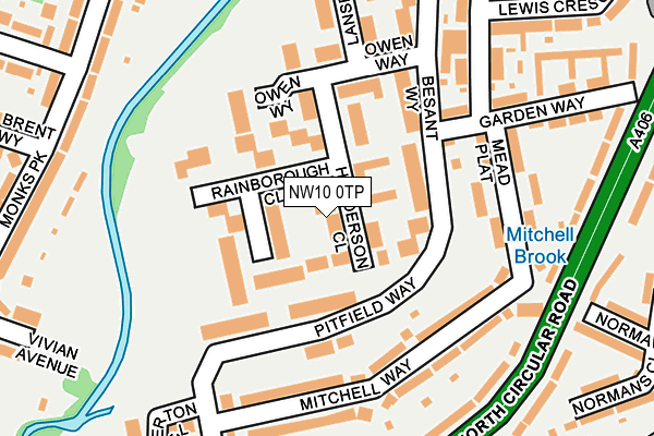 NW10 0TP map - OS OpenMap – Local (Ordnance Survey)