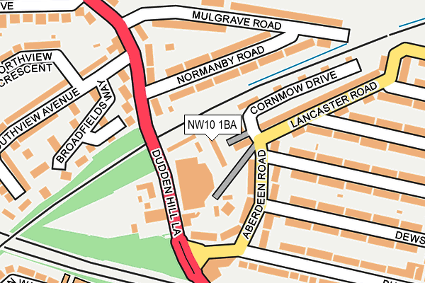 NW10 1BA map - OS OpenMap – Local (Ordnance Survey)
