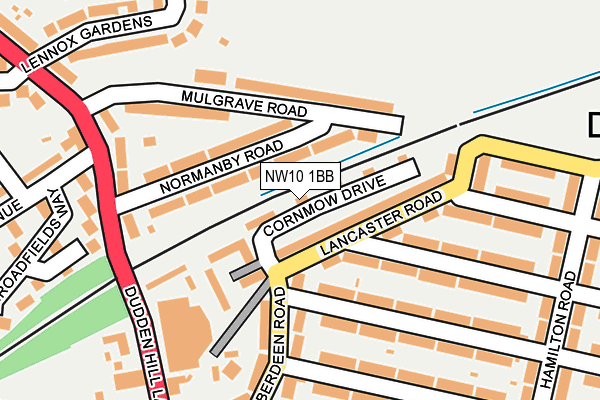 NW10 1BB map - OS OpenMap – Local (Ordnance Survey)