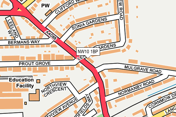 NW10 1BP map - OS OpenMap – Local (Ordnance Survey)