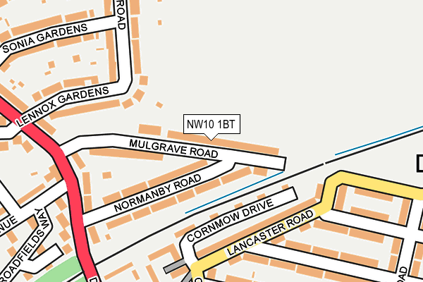 NW10 1BT map - OS OpenMap – Local (Ordnance Survey)