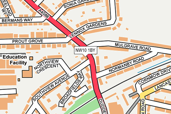 NW10 1BY map - OS OpenMap – Local (Ordnance Survey)