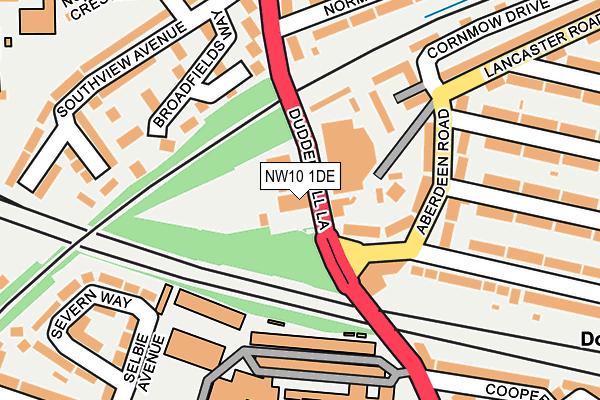 NW10 1DE map - OS OpenMap – Local (Ordnance Survey)