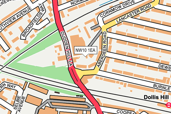 NW10 1EA map - OS OpenMap – Local (Ordnance Survey)