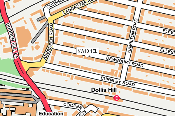 NW10 1EL map - OS OpenMap – Local (Ordnance Survey)