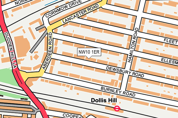 NW10 1ER map - OS OpenMap – Local (Ordnance Survey)
