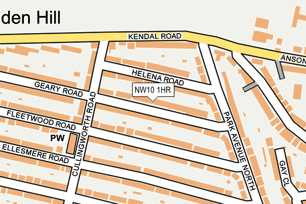 NW10 1HR map - OS OpenMap – Local (Ordnance Survey)