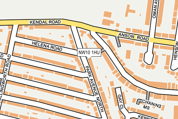 NW10 1HU map - OS OpenMap – Local (Ordnance Survey)