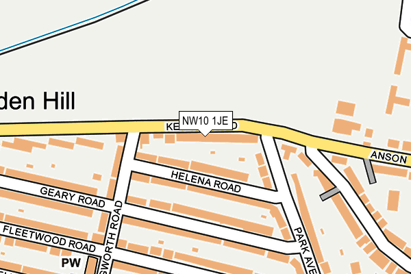 NW10 1JE map - OS OpenMap – Local (Ordnance Survey)