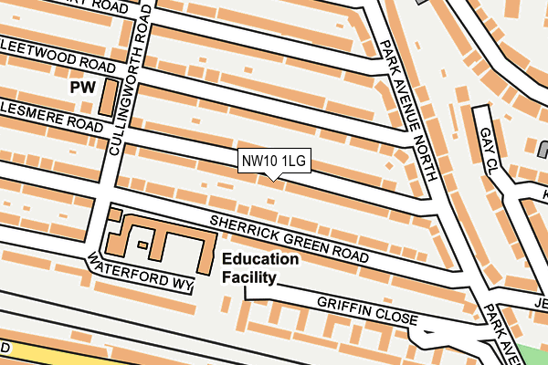 NW10 1LG map - OS OpenMap – Local (Ordnance Survey)