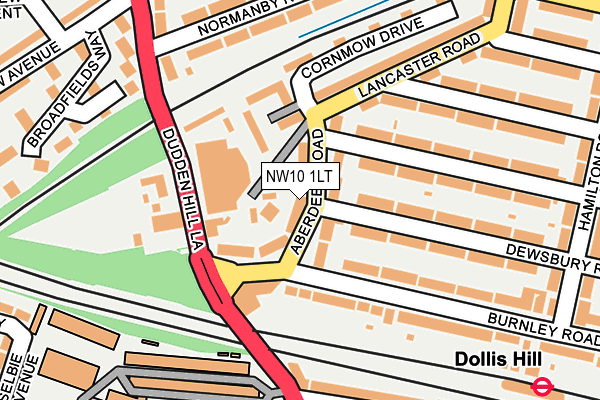 NW10 1LT map - OS OpenMap – Local (Ordnance Survey)