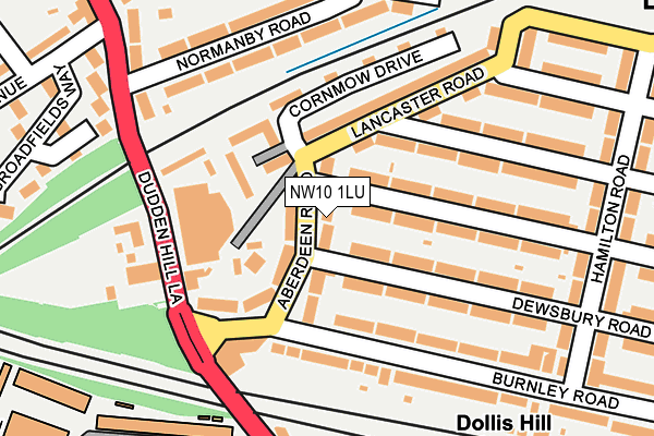 NW10 1LU map - OS OpenMap – Local (Ordnance Survey)
