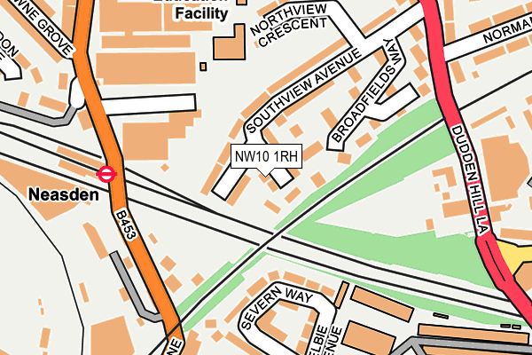 NW10 1RH map - OS OpenMap – Local (Ordnance Survey)