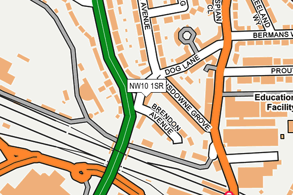 NW10 1SR map - OS OpenMap – Local (Ordnance Survey)