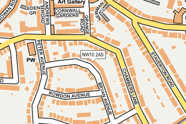 NW10 2AS map - OS OpenMap – Local (Ordnance Survey)