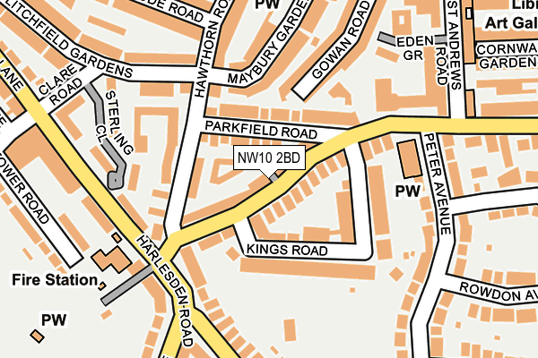 NW10 2BD map - OS OpenMap – Local (Ordnance Survey)