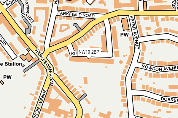 NW10 2BP map - OS OpenMap – Local (Ordnance Survey)