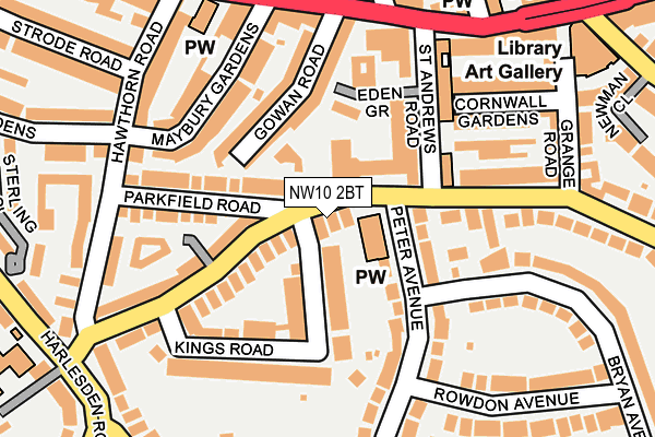 NW10 2BT map - OS OpenMap – Local (Ordnance Survey)