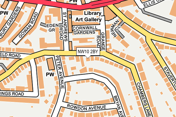 NW10 2BY map - OS OpenMap – Local (Ordnance Survey)