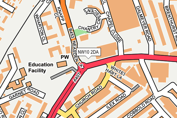 NW10 2DA map - OS OpenMap – Local (Ordnance Survey)