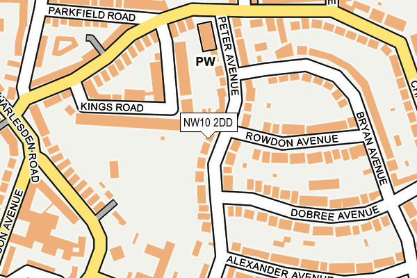 NW10 2DD map - OS OpenMap – Local (Ordnance Survey)