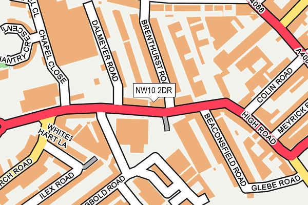 NW10 2DR map - OS OpenMap – Local (Ordnance Survey)