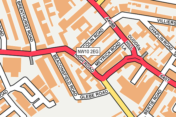 NW10 2EG map - OS OpenMap – Local (Ordnance Survey)
